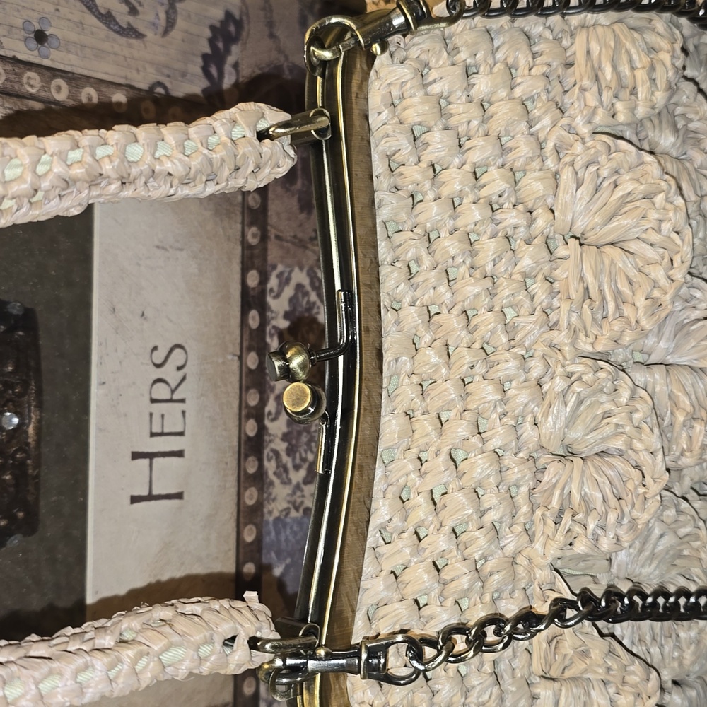 NWOT PATRICIA NASH Scalloped Raffia LAUREANA X-BODY IN A NEUTRAL BEIGE - Picture 17 of 17